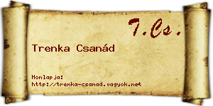 Trenka Csanád névjegykártya